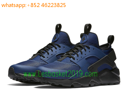 nike huarache bleu noir